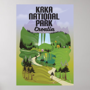 Krka Nationalpark Kroatien Poster