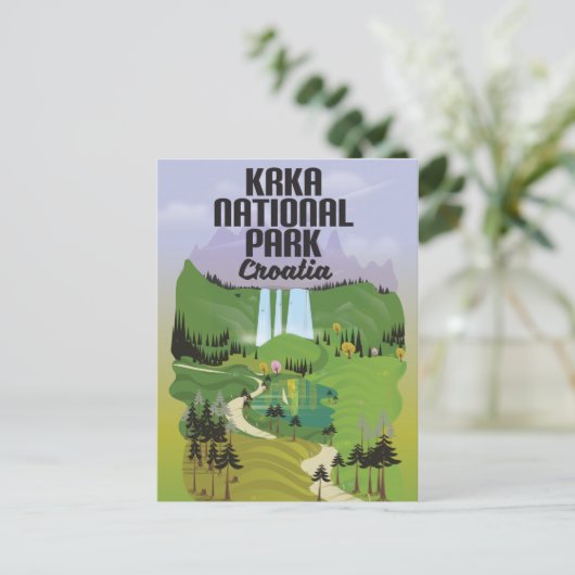 Krka Nationalpark Kroatien Postkarte (Stehend Vorderseite)