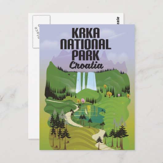 Krka Nationalpark Kroatien Postkarte (Vorne/Hinten)
