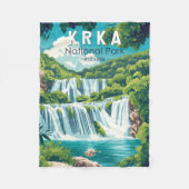 Krka Nationalpark Kvarnerbucht Vintag Fleecedecke (Vorderseite)