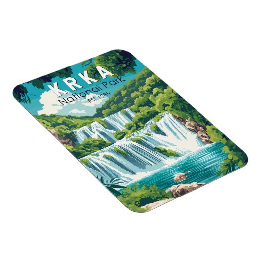 Krka Nationalpark Kvarnerbucht Vintag Magnet (Rechte Seite)