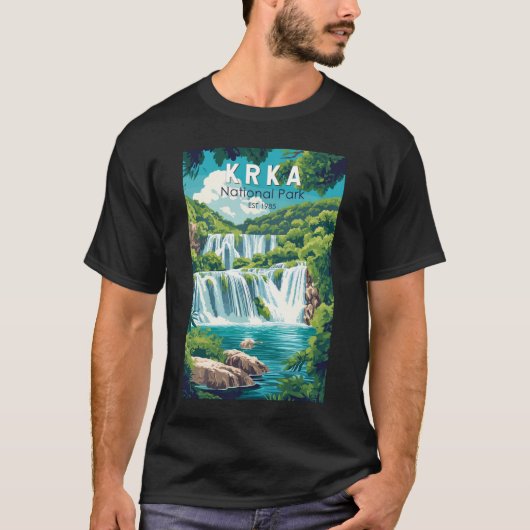 Krka Nationalpark Kvarnerbucht Vintag T-Shirt (Vorderseite)