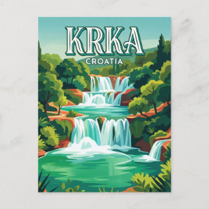 Krka Nationalpark Wasserfälle Kroatien Postkarte