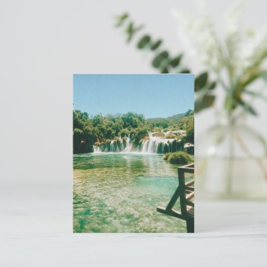 Krka Wasserfälle - Krka Nationalpark - Kroatien Postkarte (Stehend Vorderseite)