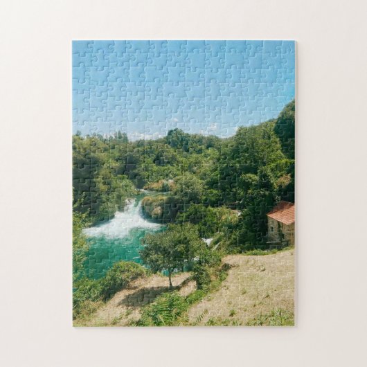 Krka Wasserfälle - Krka Nationalpark - Kroatien Puzzle (Vertikal)