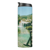Krka Wasserfälle - Krka Nationalpark - Kroatien Thermosbecher (Nach rechts gedreht)