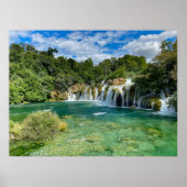 Krka Wasserfälle Kroatien Panoramablick Poster (Vorne)