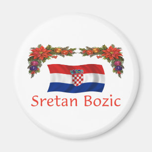 Kroate Sretan Bozic (frohe Weihnachten) Magnet