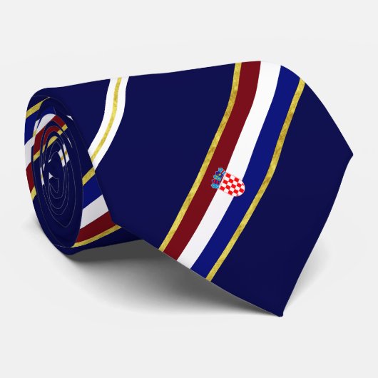 Kroate stripes Flagge Krawatte (Gerollt)