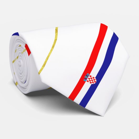 Kroate stripes Flagge Krawatte (Gerollt)