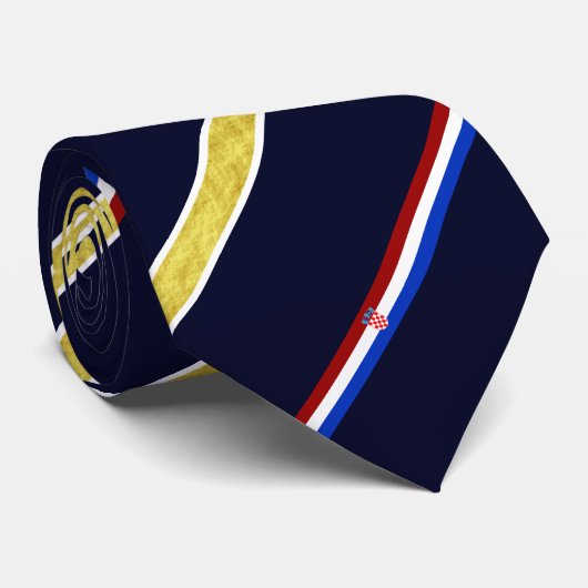Kroate stripes Flagge Krawatte (Gerollt)