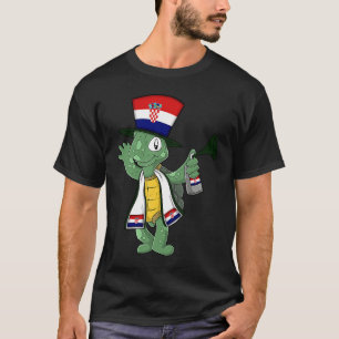 Kroaten-Fan-Schildkröte T-Shirt