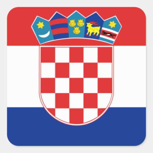 Kroatia Quadratischer Aufkleber (Vorderseite)
