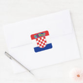 Kroatia Quadratischer Aufkleber (Umschlag)