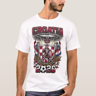 Kroatien 2026 Personalisiertes Fußball-Fan-T-Shirt T-Shirt