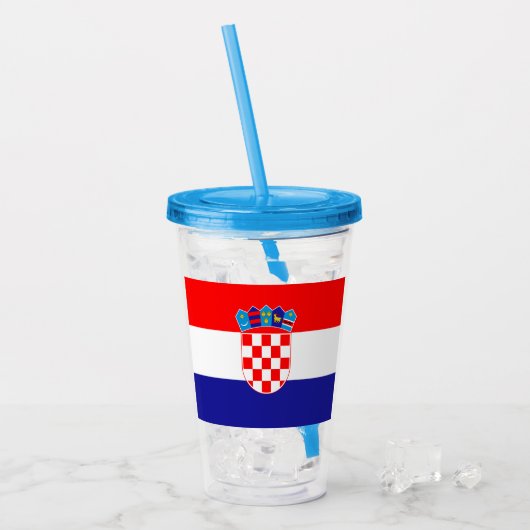 Kroatien Acryltrinkbecher (Vorderseite Ice)