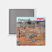 Kroatien - Altstadt von Dubrovnik Magnet (Vorderseite/Rückseite)