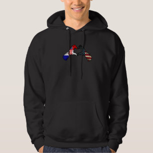 Kroatien Amerikanische USA-Flagge USA Kroatien He Hoodie
