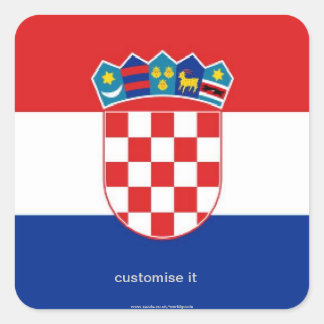 Kroatien-Aufkleber Quadratischer Aufkleber