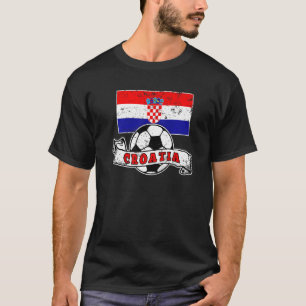 Kroatien - BALL UND FLAGGE T-Shirt