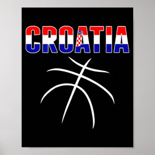 Kroatien Baseball Fans Jersey - Kroatische Flagge Poster
