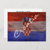 Kroatien beunruhigte Flagge Postkarte (Vorne/Hinten)