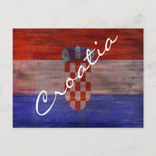 Kroatien beunruhigte Flagge Postkarte (Vorderseite)