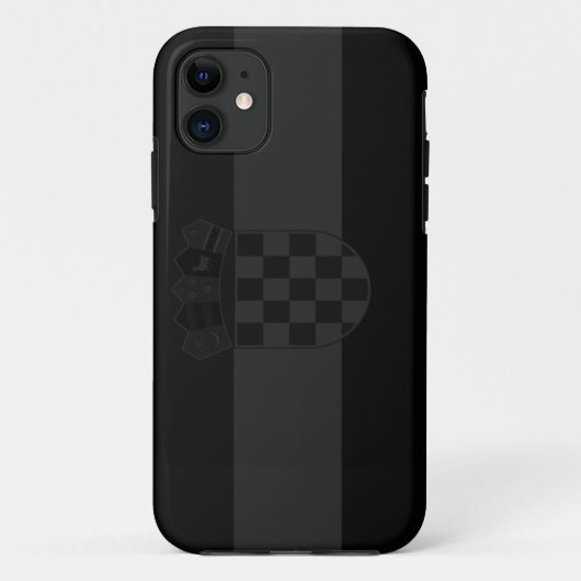 Kroatien Blackout/Stealth-Flag Case-Mate iPhone Hülle (Rückseite)