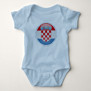 Kroatien-Blasen-Flagge Baby Strampler