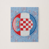 Kroatien-Blasen-Flagge Puzzle (Vertikal)