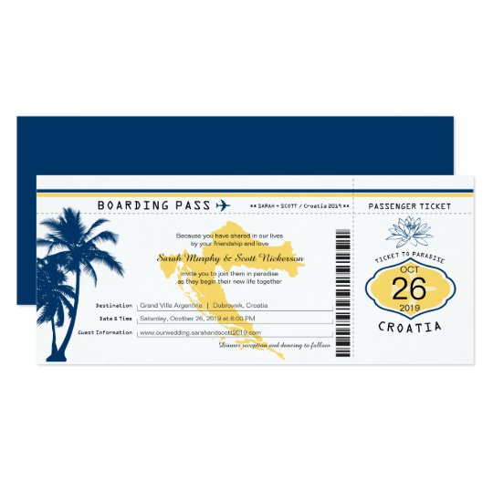 Kroatien-Boarding-Durchlauf-blaue und gelbe Karte