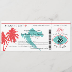 Kroatien Boaring Pass Aquamarin und Korallenpass Einladung