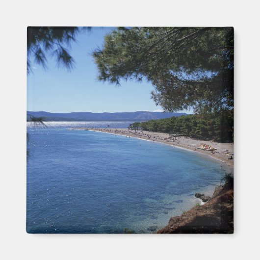 Kroatien, Brac Island, Bol, Golden Cape Beach 2 Magnet (Vorne)