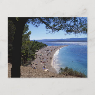 Kroatien, Brac Island, Bol, Golden Cape Beach Postkarte