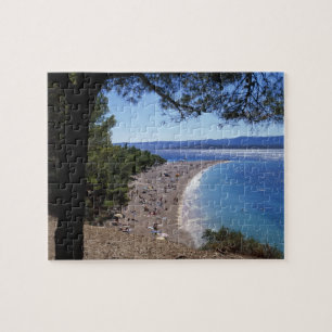 Kroatien, Brac Island, Bol, Golden Cape Beach Puzzle