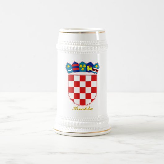 Kroatien COA Bierglas (Mittel)