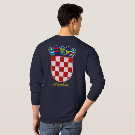 Kroatien COA T-Shirt (Schwarz voll)