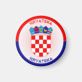 Kroatien - Coat of Arms Circle Shape Magnet (Vorne)