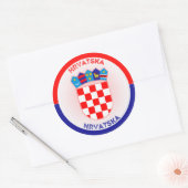 Kroatien - Coat of Arms Circle Shape Runder Aufkleber (Umschlag)