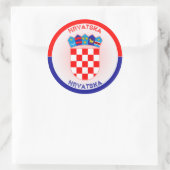 Kroatien - Coat of Arms Circle Shape Runder Aufkleber (Tasche)