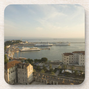 Kroatien, Dalmatien, Split. Sicht auf Riva Getränkeuntersetzer