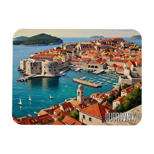 Kroatien Dubrovnik Reise Magnet (Horizontal)