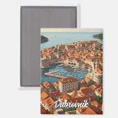 Kroatien Dubrovnik Reise Magnet (Vorderseite/Rückseite)