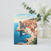 Kroatien Dubrovnik Reisen Vintag Postkarte (Stehend Vorderseite)