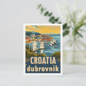 Kroatien Dubrovnik Vintag Berühmter Reiseort Postkarte (Stehend Vorderseite)
