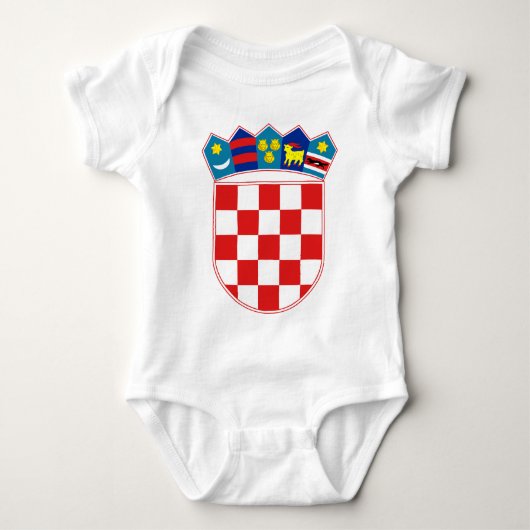 Kroatien-Emblem Baby Strampler (Vorderseite)