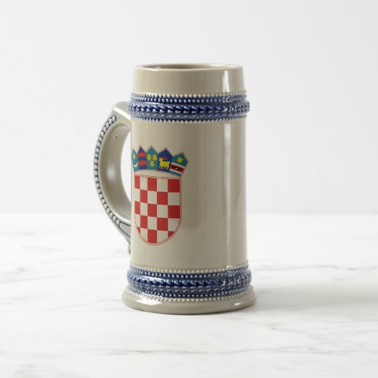Kroatien-Emblem Bierglas (Vorderseite Links)