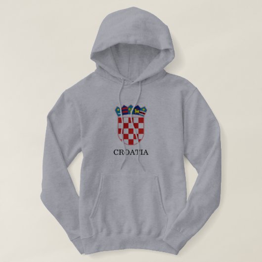 Kroatien-Emblem Hoodie (Design vorne)