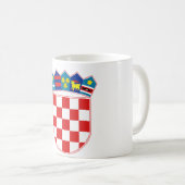 Kroatien-Emblem Kaffeetasse (VorderseiteRechts)