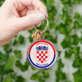 Kroatien-Erbe-Emblem Schlüsselanhänger (Hand)